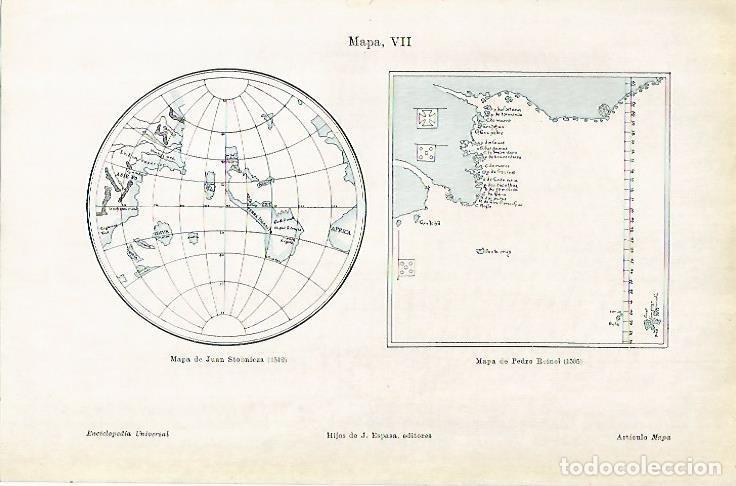 Postkarten: LAMINA ESPASA 4018: Mapa de Stobnica (1512) y de Reinel (1505) - Varios Autores