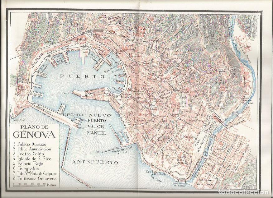 Postkarten: LAMINA ESPASA 37616: Plano de Genova - Varios