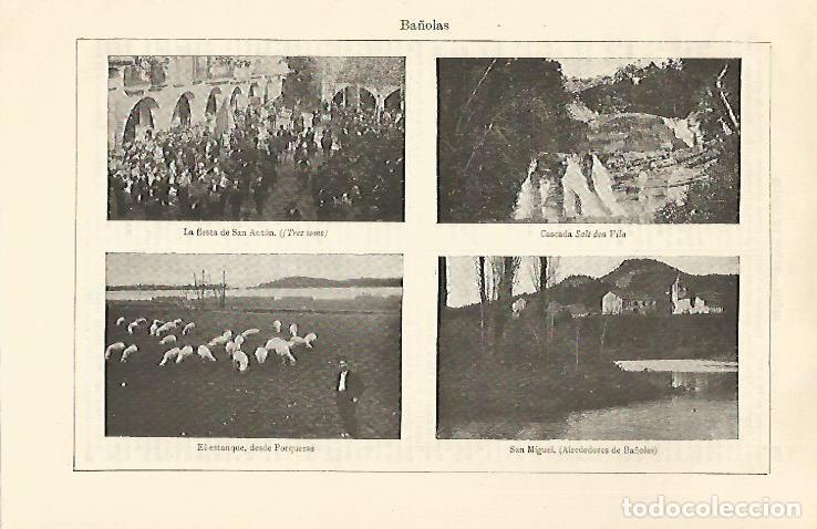 Postales: LAMINA ESPASA 30793: Vistas de Banyoles Girona - Varios