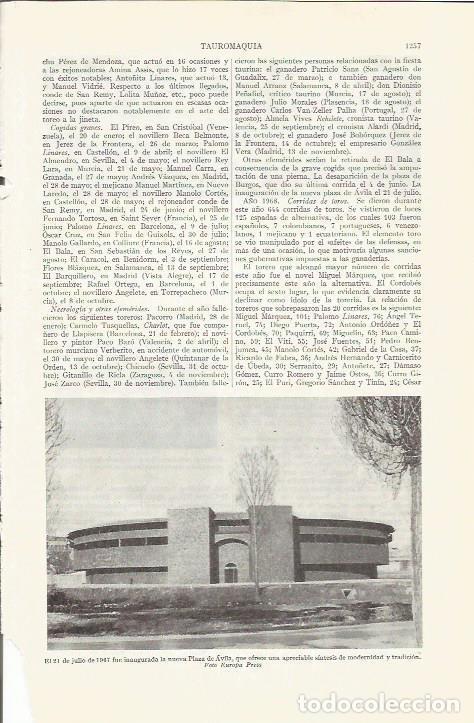 Postales: LAMINA ESPASA 37365: Plaza de toros de Avila - Varios