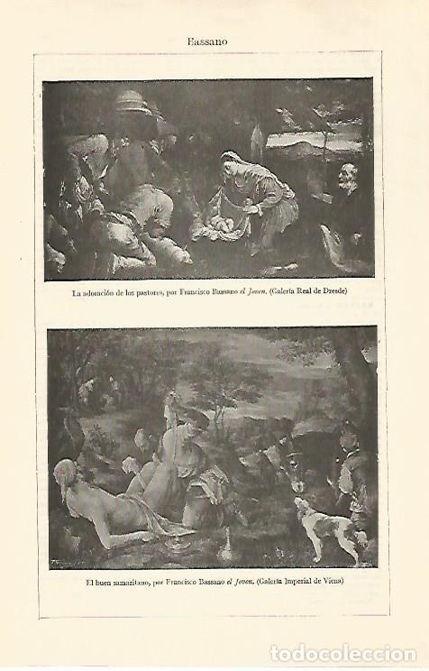 Postales: LAMINA ESPASA 30864: La adoracion de los pastores y El buen smaritano por Bassano - Varios