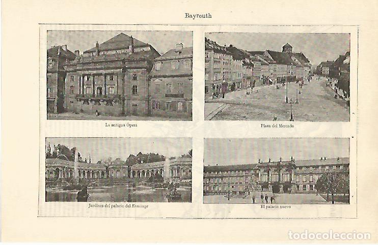 Postales: LAMINA ESPASA 30897: Vistas de Bayreuth Alemania - Varios