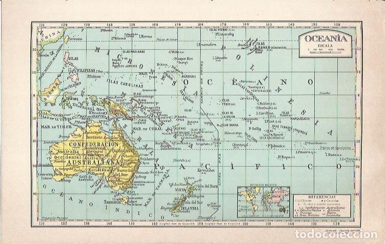 Cartoline: LAMINA 51723: Mapa de Oceania - VVAA