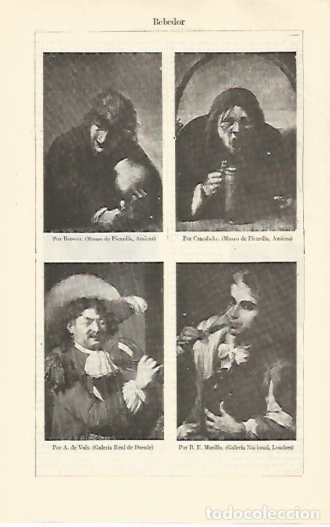 Postales: LAMINA ESPASA 30906: Bebedor por Brower Craesbeke De Vois y Murillo - Varios