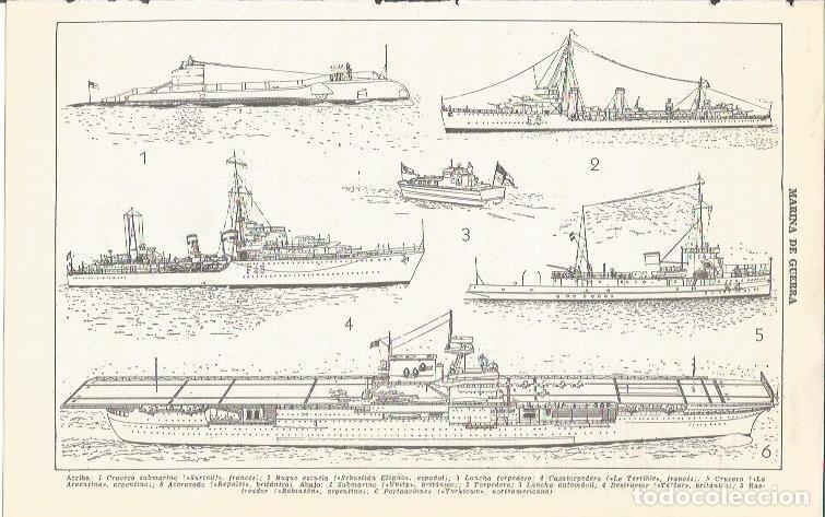 Postcards: LAMINA 51686: Barcos de marina de guerra - VVAA