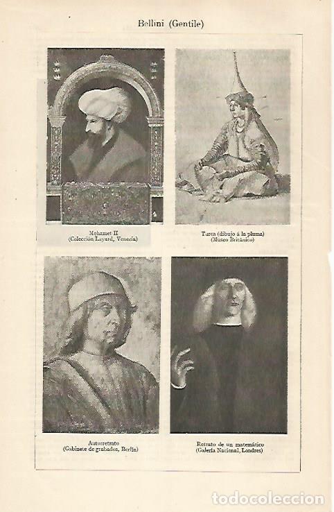 Postales: LAMINA ESPASA 30954: Retratos por Gentile Bellini - Varios
