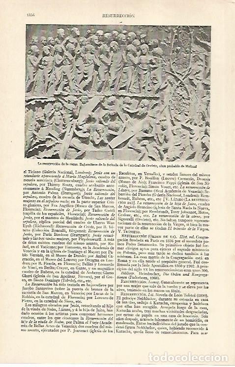 Postales: LAMINA ESPASA 31080: La resurrecion de la carne en la catedral de Orvieto - Varios