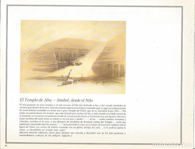 Postcards: LAMINA 51738: Templo de Abu Simbel desde el Nilo - William Brockedon