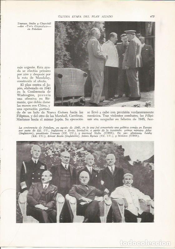 Postkarten: LAMINA 26229: Truman, Stalin y Churchill en Potsdam y foto de la Conferencia de Potsdam - VVAA