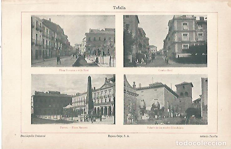 Postkarten: LAMINA ESPASA 22654: Plaza Navarra Camino Real y Palacio de los Condes Guenduain en Tafalla - Varios