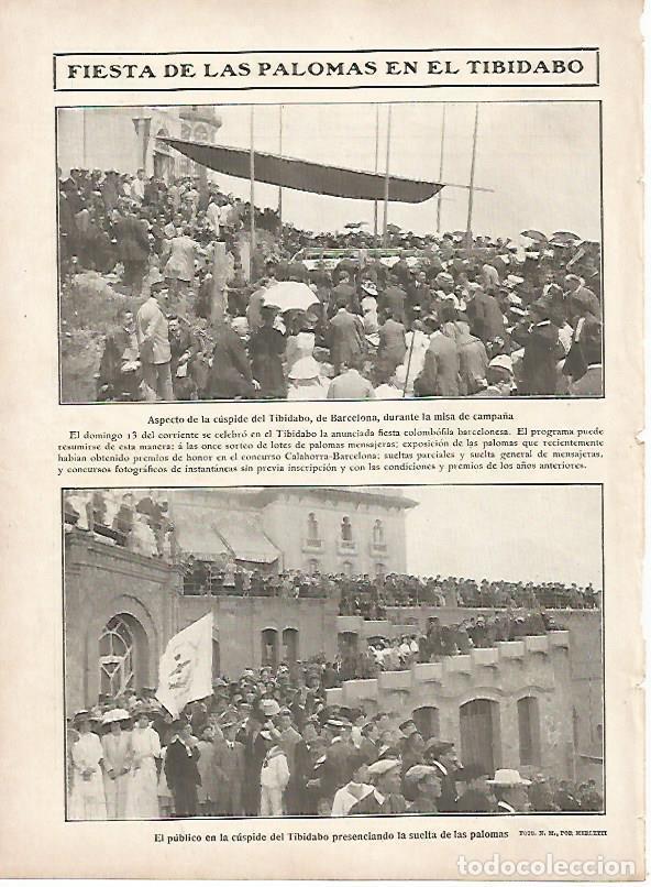 Postcards: LAMINA 11665: Fiesta de las Palomas en el Tibidabo - Varios