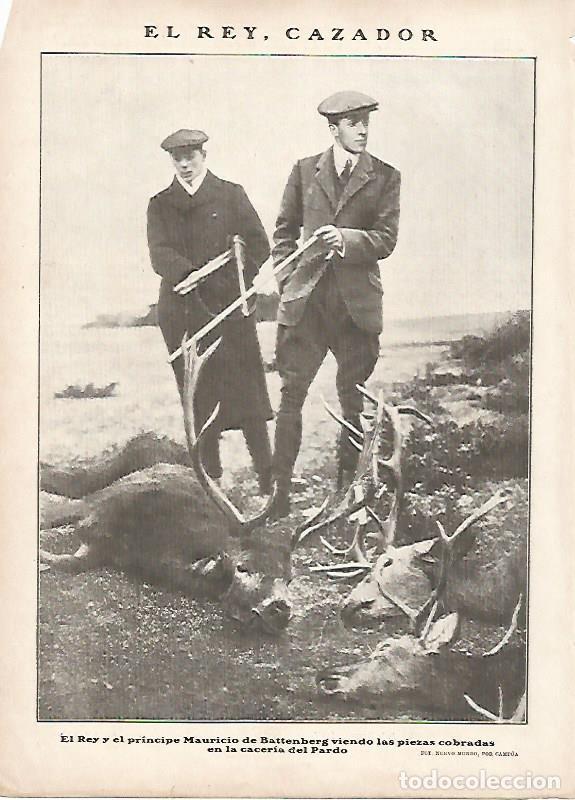 Postcards: LAMINA 11599: Alfonso XII y el principe Mauricio de Battenberg cazando - Varios