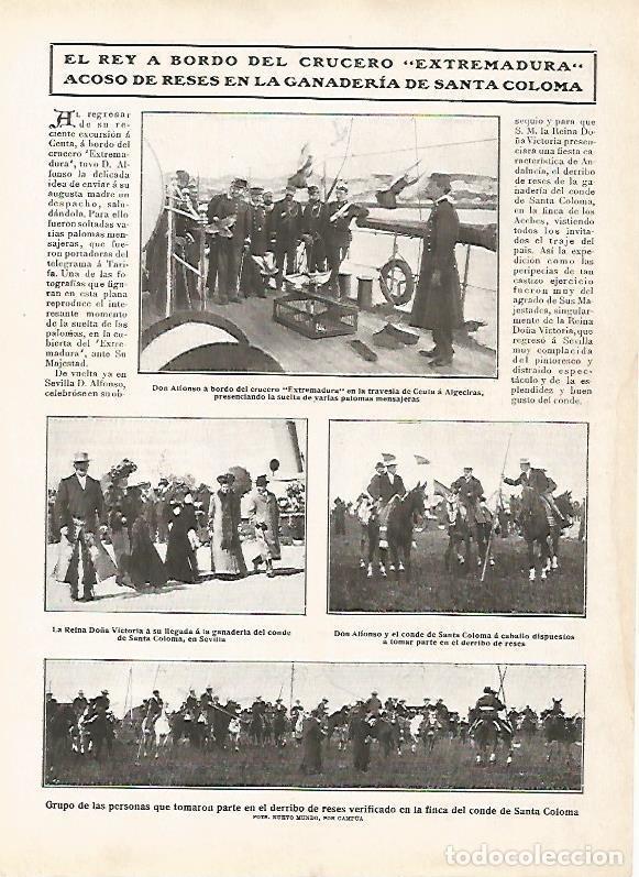 Postcards: LAMINA 11774: Alfonso XIII en el Extremadura - Varios