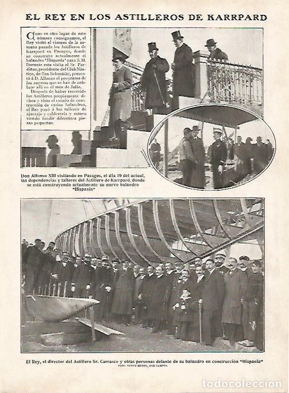 Cartoline: LAMINA 11797: Alfonso XIII en los astilleros de Karrpard - Varios