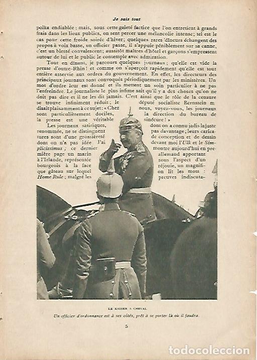 Postales: LAMINA 11974: El Kaiser a caballo - Varios