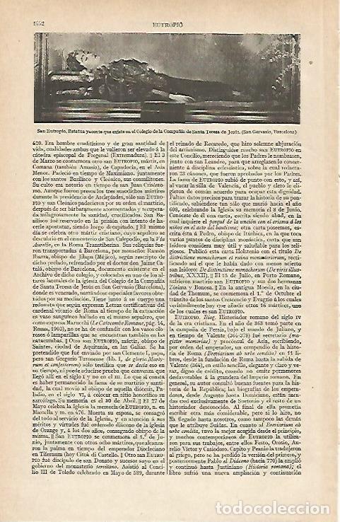 Cartes Postales: LAMINA ESPASA 16450: San Eutropio en las Teresianas de Barcelona - Varios