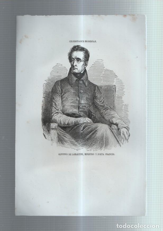 Cartes Postales: Lamina numero 07: Los Heroes y las maravillas del mundo: Alfonso de Lamartine, ministro y poeta fran