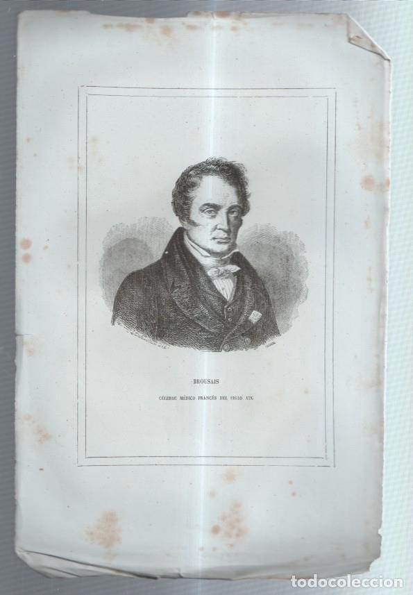 Cartes Postales: Lamina numero 18: Los Heroes y las maravillas del mundo: Brousais, medico frances -
