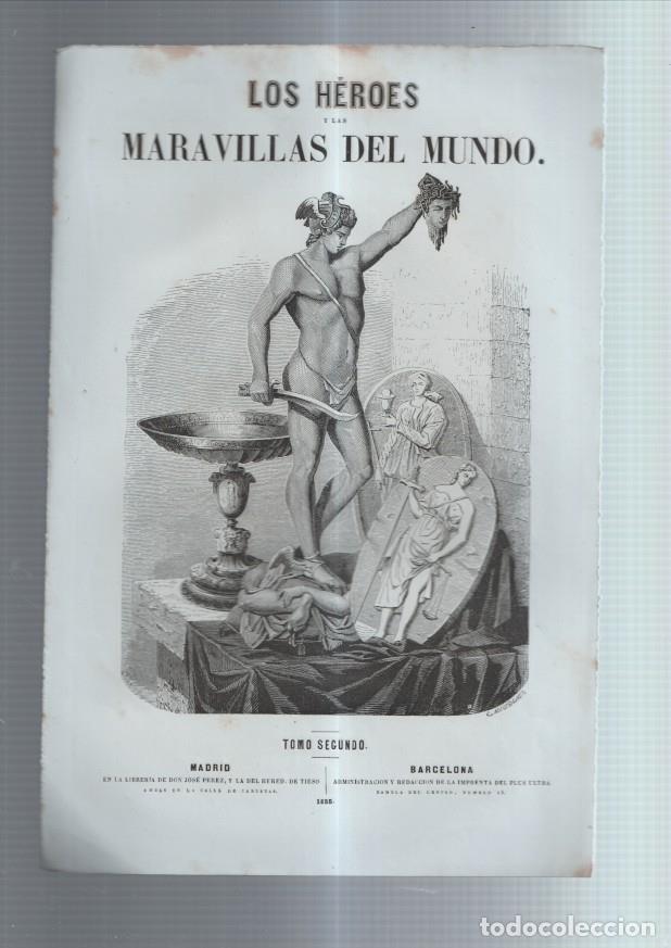 Postais: Lamina numero 10: Los Heroes y las maravillas del mundo: cabecera del tomo segundo -