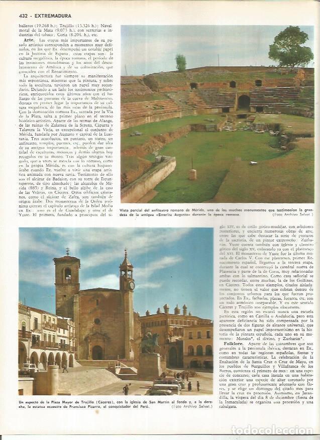 Postais: LAMINA MONITOR 01004: Anfiteatro de Merida y Plaza Mayor de Trujillo, cacers - Varios