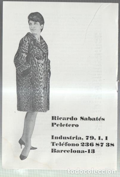 Postais: El Liceo: Lamina/pagina numerada 08: propaganda firma comercial PELETERO RICARDO SABATES -