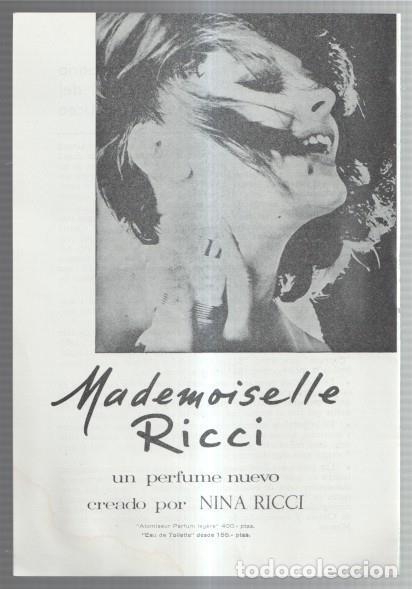 Postais: El Liceo: Lamina/pagina numerada 11: propaganda firma comercial perfume MADEMOISELLE RICCI -