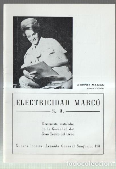 Cartes Postales: El Liceo: Lamina/pagina numerada 26: BEATRICE MOSENA, maestra de Ballet -