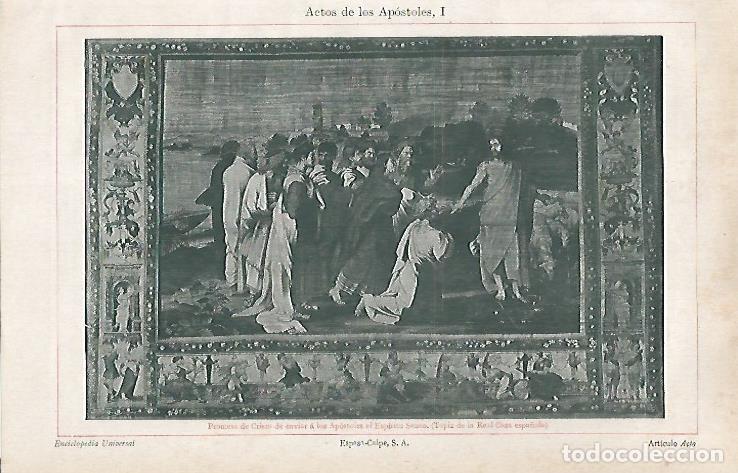 Postkarten: LAMINA ESPASA 31370: Promesa de Cristo tapiz de la Real Casa Espa&ntilde;ola - Varios