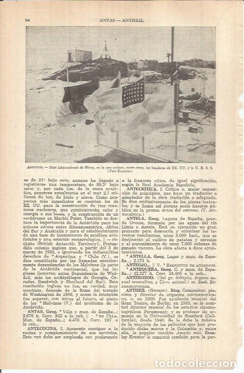 Postales: LAMINA ESPASA 37976: Base de Mirny en la Antartida - Varios