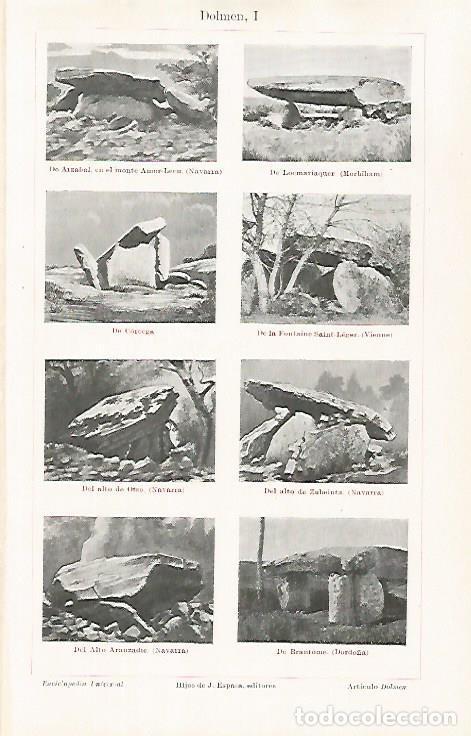 Postales: LAMINA ESPASA 31460: Dolmen - Varios
