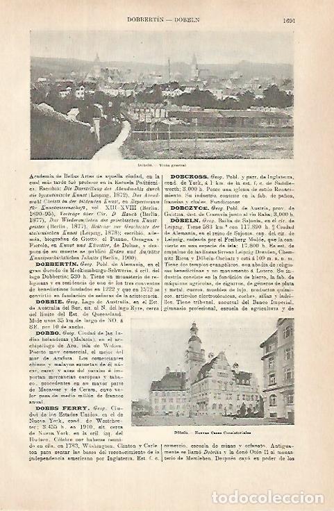 Postkarten: LAMINA ESPASA 31452: Vista y Ayuntamiento de Dobeln Alemania - Varios