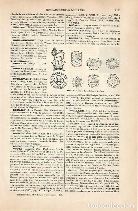 Cartoline: LAMINA ESPASA 31522: Marcas de la Fabrica de Ceramica de Doulton - Varios