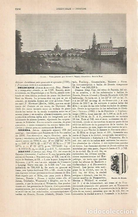 Cartoline: LAMINA ESPASA 31537: Vista de Dresde Alemania - Varios