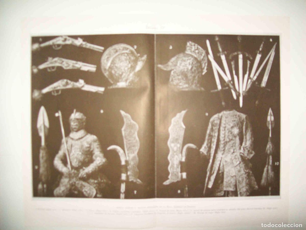 Cartoline: LAMINA ESPASA 31541: Armas arneses y objetos de la Real Armeria de Dresde Alemania - Varios