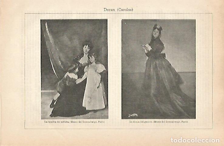 Cartoline: LAMINA ESPASA 31594: La familia del artista y La dama del guante por Carolus Duran - Varios