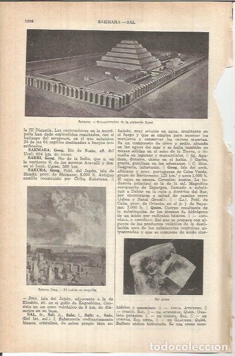Postcards: LAMINA ESPASA 37936: Reconstruccion de la piramide de Zoser, Egipto - Varios