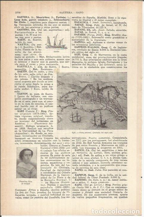 Postcards: LAMINA ESPASA 37931: Vista de Safi, grabado del siglo XIX - Varios