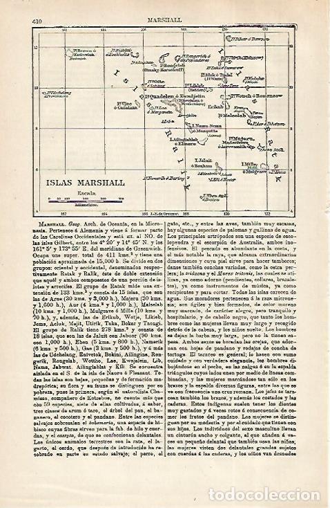 Postcards: LAMINA ESPASA 31697: Mapa de las Islas Marshall - Varios