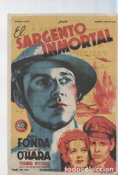 Postales: Programa de cine: El sargento inmortal con Henry Fonda y Maureen O'hara