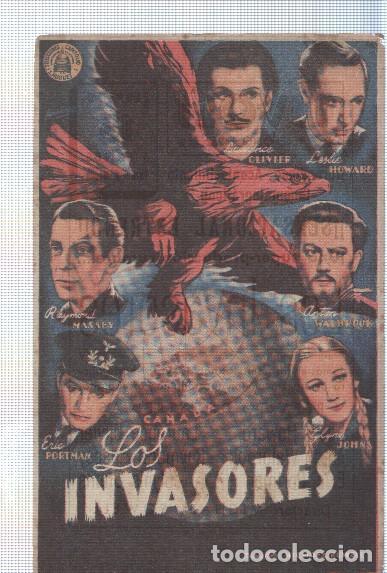 Postales: Programa de cine: Los invasores con Leslie Howard, Laurence Olivier - Foto 1