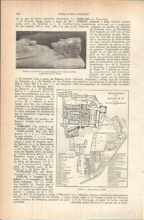 Postkarten: LAMINA ESPASA 37818: Plano del Monasterio de Poblet - Varios