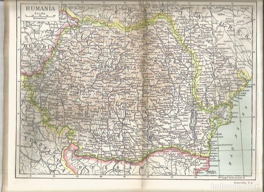 Postkarten: LAMINA ESPASA 37922: Mapa de Rumania - Varios
