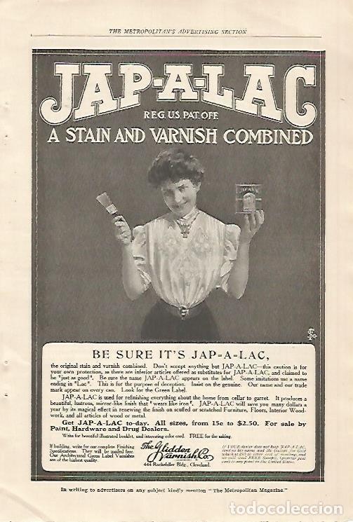 Cartes Postales: LAMINA 12480: Publicidad de Jap-A-Lac - Varios