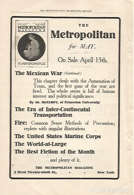 Cartes Postales: LAMINA 12485: Indice del Metropolitan Magazine de 15 de abril de 1907 - Varios