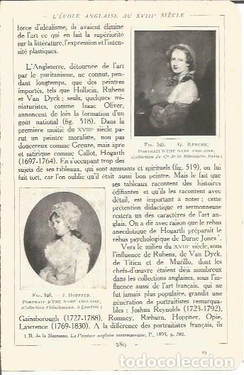 Cartes Postales: LAMINA V00235: Retratos de damas inglesas, por G. Reburn y J. Hoppner - Salomon Reinach