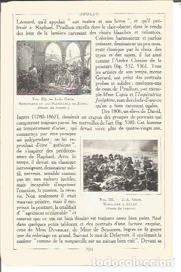 Cartes Postales: LAMINA V00237: Bonaparte y las victimas de la peste de Jaffa y Napoleon en Eylau, por J. A. Gros - S