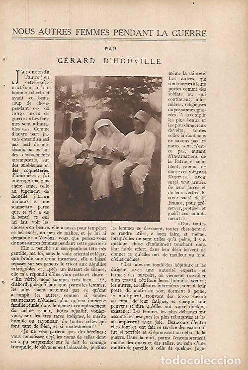 Cartes Postales: LAMINA 12594: Enfermera en la Gran Guerra - Varios
