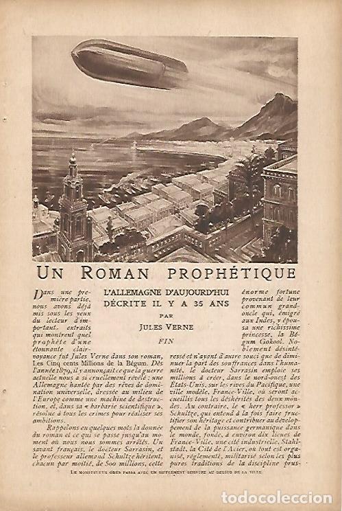 Cartes Postales: LAMINA 12605: Dibujo para el fin de Un Roman profetique de Verne - Varios