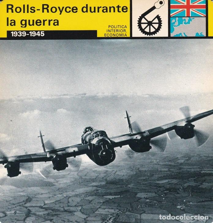 Postales: FICHA POLITICA INTERIOR ECONOMIA 23: ROLLS-ROYCE DURANTE LA GUERRA. 1939-1945 - Varios