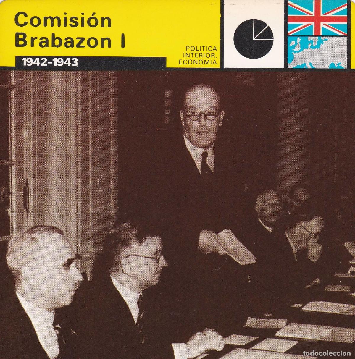 Postales: FICHA POLITICA INTERIOR ECONOMIA 50: COMISION BRAVAZON I. 1942-1943 - Varios